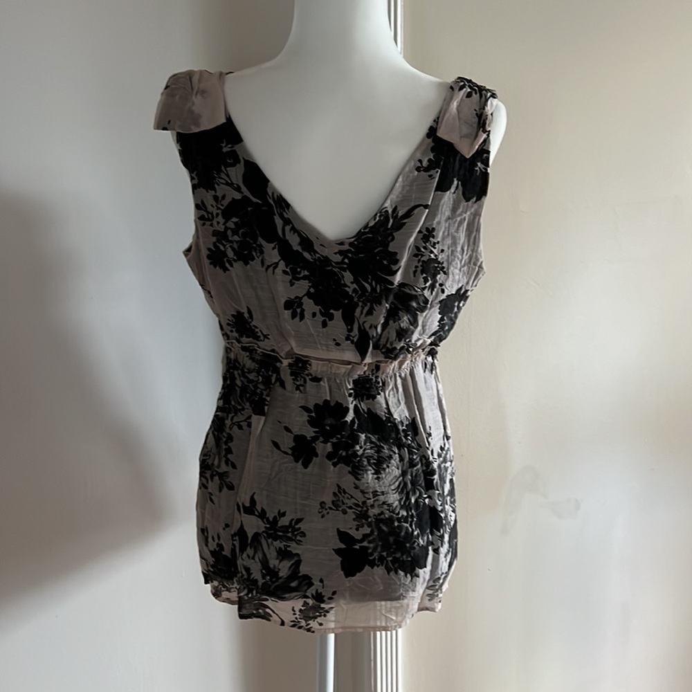 Anthropologie Sleeveless Top Flower Print L - Picture 3 of 8
